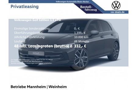 VW Golf NEU EDITION 50 1.5 eTSI OPF DSG