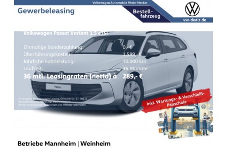 VW Passat Variant NEU 1.5 eTSI OPF DSG