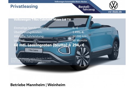 VW T-Roc Cabriolet MOVE 1.0 l TSI OPF